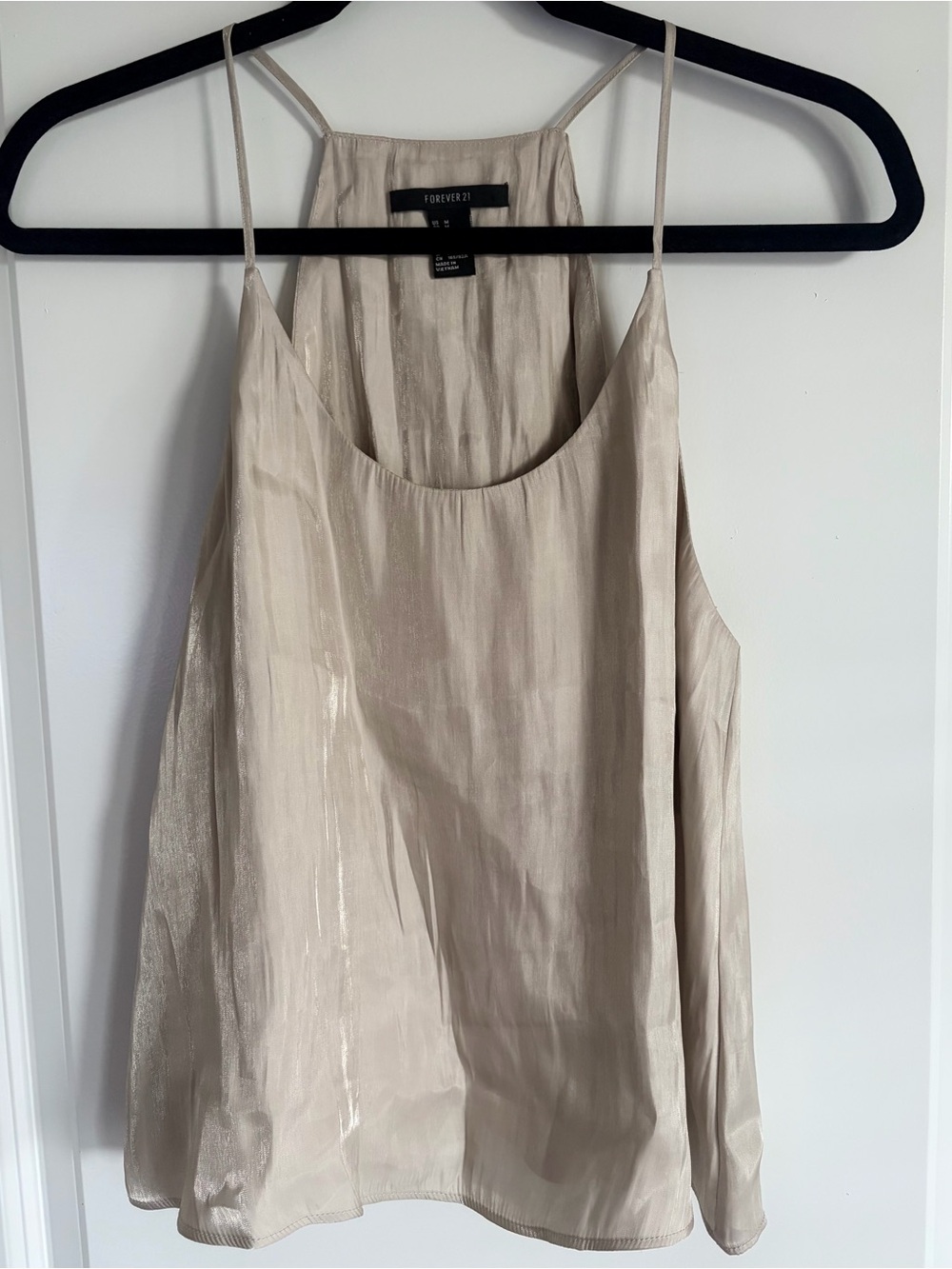 Forever 21 Champagne Gold Satin Cami Top